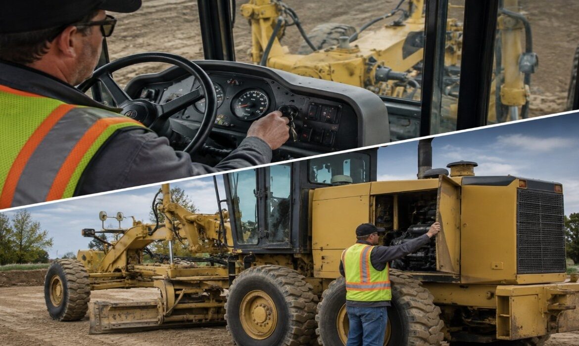 Motor Grader Start Up and Shut Down
