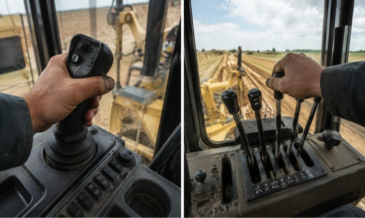 Joystick vs Lever Motor Grader Controls