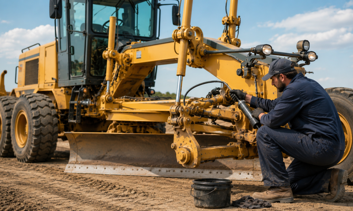motor grader grease and lube guide