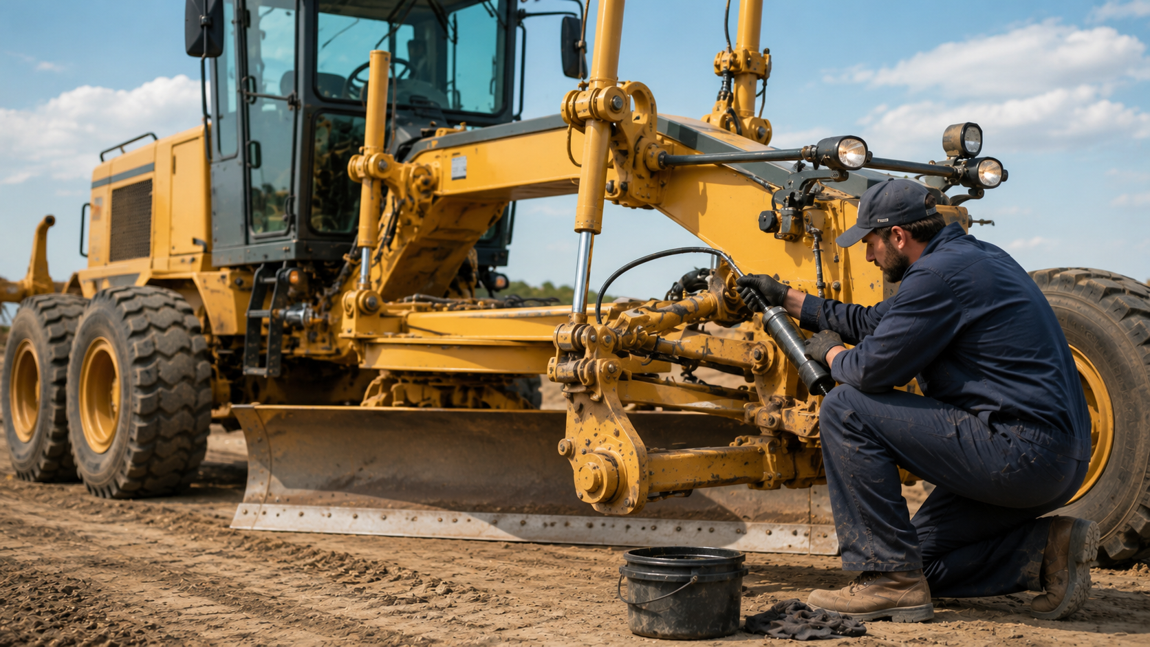 Motor Grader Grease and Lube Guide