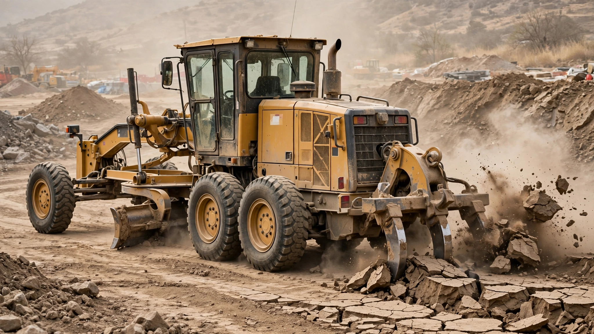 motor grader ripper attachment uses