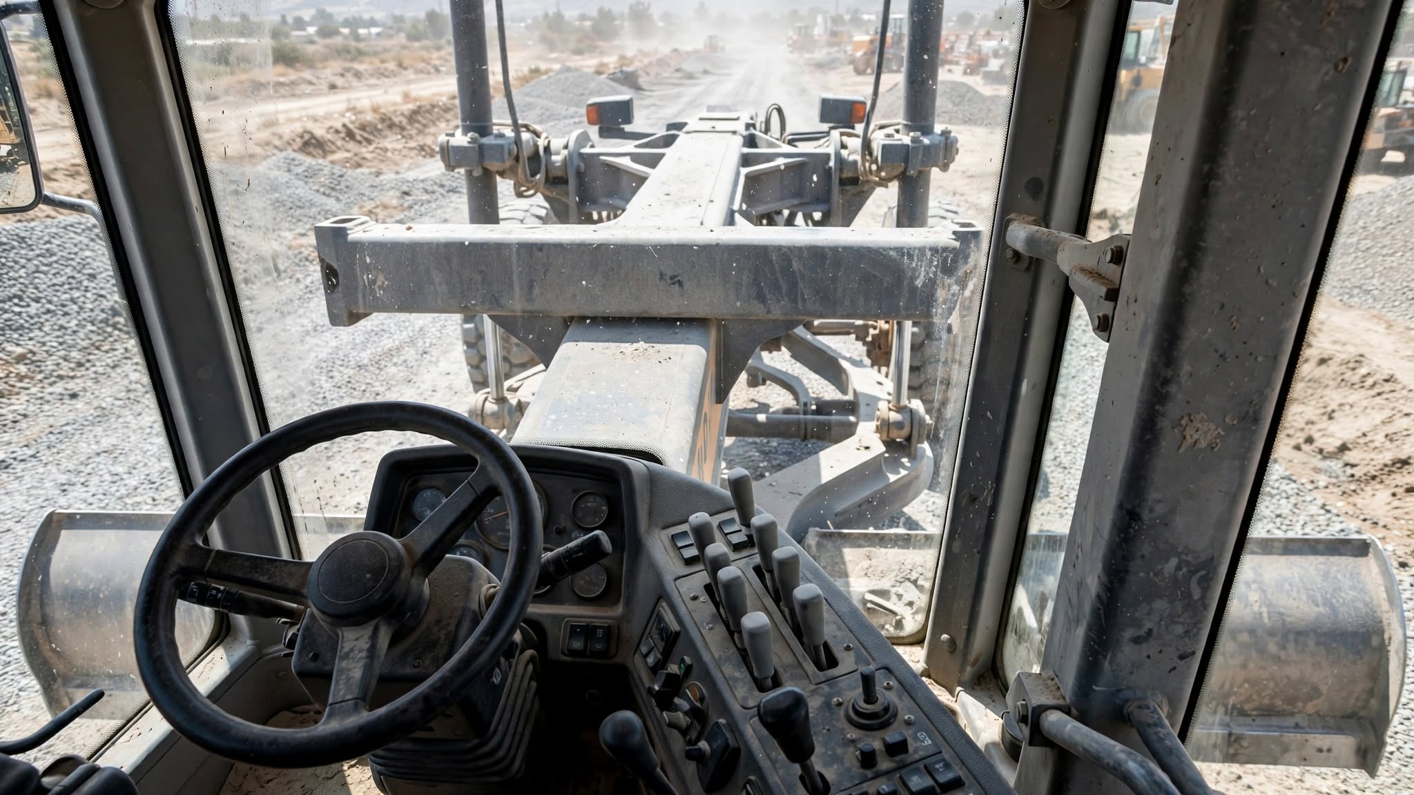 Motor Grader Cab Visibility Problems