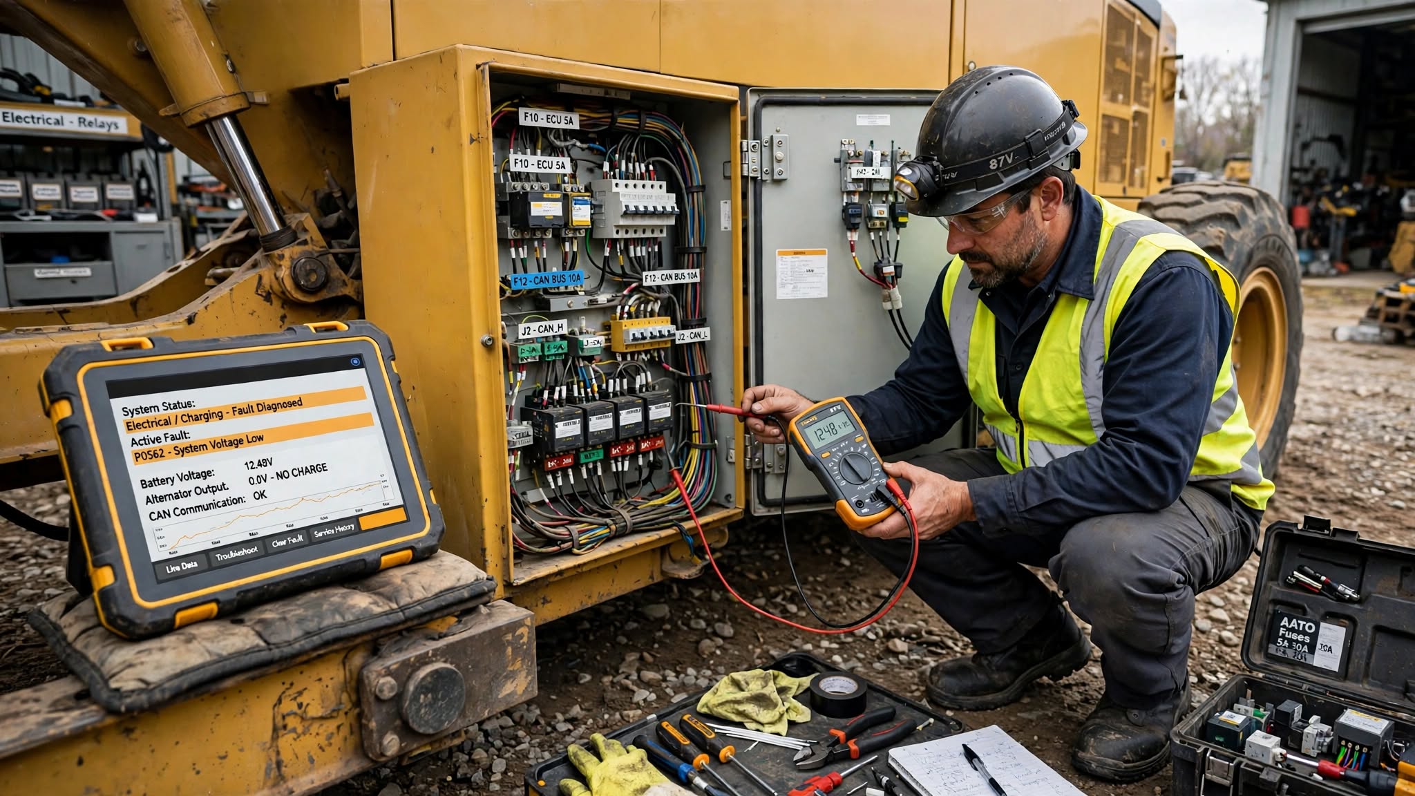 Motor Grader Electrical System Diagnosis